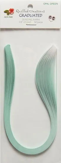 Quilled Creations 1620 - Opal Green Graduated Quilling Paper Strips