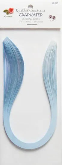 Quilled Creations 1630 - Blue Graduated Quilling Paper Strips
