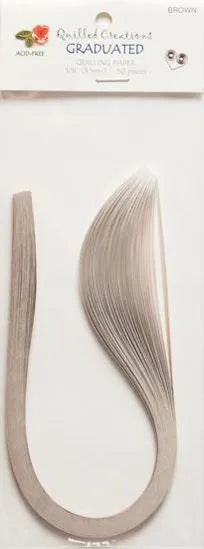 Quilled Creations 1645 - Brown Graduated Quilling Paper Strips