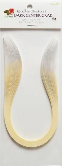 Quilled Creations 1680 - Yellow Dark Center Graduated Quilling Paper Strips