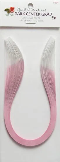 Quilled Creations 1700 - Pink Dark Center Graduated Quilling Paper Strips