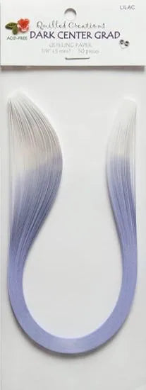 Quilled Creations 1705 - Lilac Dark Center Graduated Quilling Paper Strips