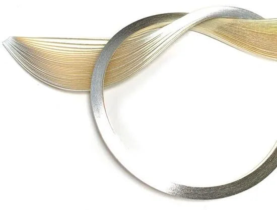 Quilled Creations 1860 - Silver Edge on Ivory Quilling Paper Strips
