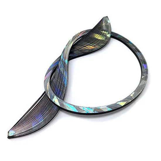 Quilled Creations 1880 - Silver Holofoil on Black Quilling Paper Strips