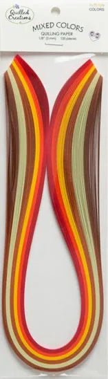 Quilled Creations 2585 - Autumn Colors - Mixed Pack Quilling Paper Strips  This mixed pack contains 6 different colors.