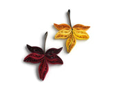 Quilling Autumn Leaves DIY kit with step-by-step tutorial by Her Paper Paradise