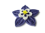 Quilling Columbine DIY fridge magnet kit with step-by-step tutorial by Her Paper Paradise