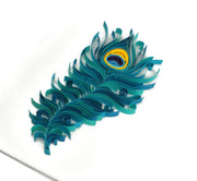 Quilling Peacock Feather DIY kit with step-by-step tutorial by Her Paper Paradise