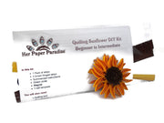 Quilling Sunflower DIY fridge magnet kit with step-by-step tutorial by Her Paper Paradise