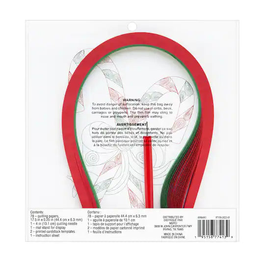 Recollections - Candy Cane Paper Quilling DIY Kit