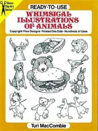 Clip art for quilling templates - Ready-To-Use Whimsical Illustrations of Animals - MacCombie, Turi